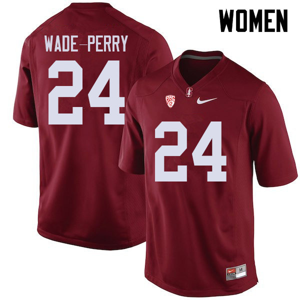 Women #24 Dalyn Wade-Perry Stanford Cardinal College Football Jerseys Sale-Cardinal